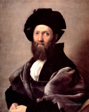Porträt von Baldassare Castiglione Renaissance Meister Raphael Ölgemälde